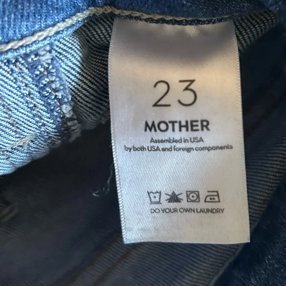 MOTHER denim barrel jean the curbside cargo flood in opposites attract size 23 - Picture 8 of 11